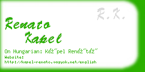 renato kapel business card